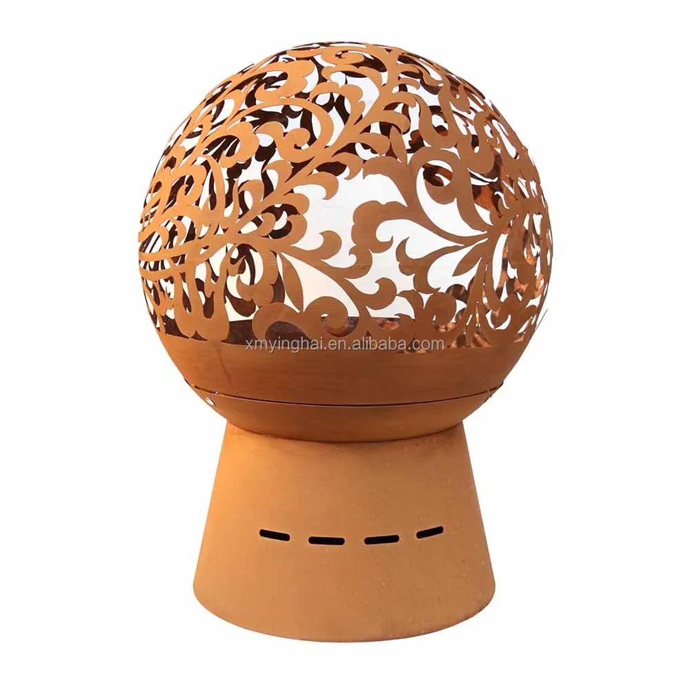 China Manufacturer Hight Quality Hollow Metal Ball Mild Steel Fire Pit Sphere for Household BBQ Garden