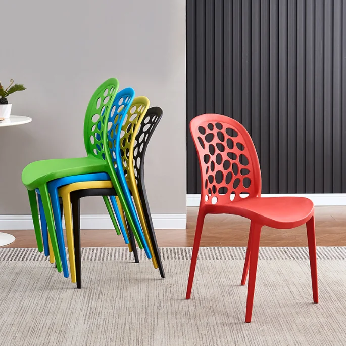 Factory wholesale Colorful stackable plastic dining chairs restaurant hotel chair