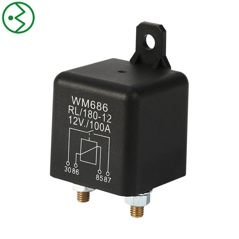 12V/24V 100Amp 4 Pin Heavy Duty Relay Split Charge Relay Switch, Continuous Duty SPST 4 Terminal Relay