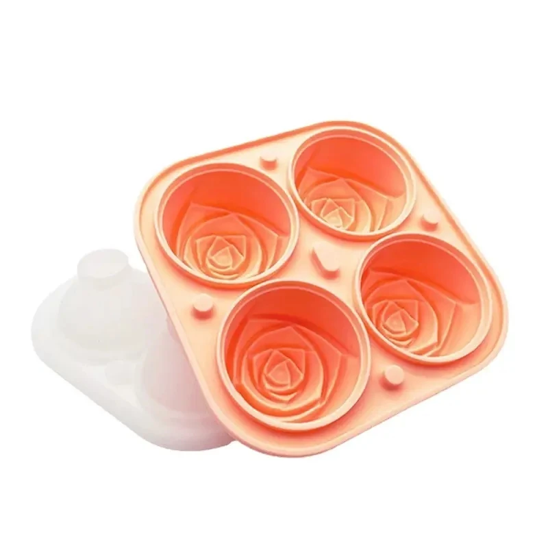 New Arrivals Food Grade Cake Candle 3d Silicone Mold 1pc Rose Shaped Silicone Ice Cube Tray Mold