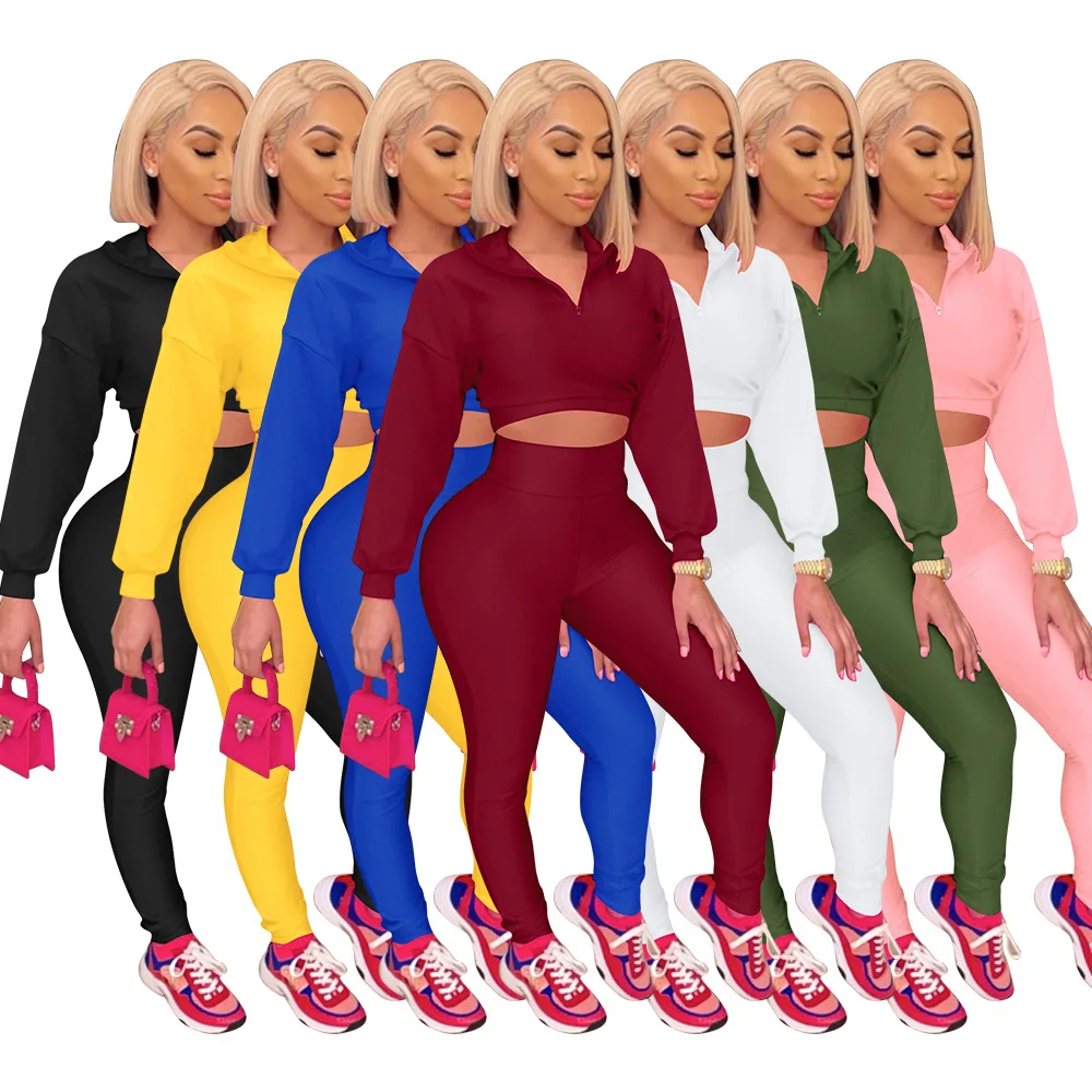  2021 Summer Fashion Sexy Yoga Wear Outfit Sets Fall Women Clothing Two Pieces Pant