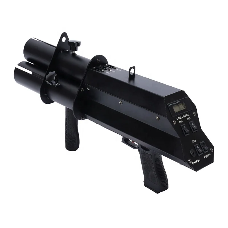 Hand hold Electric Confetti Shooter Rechargeable 3 Heads Shots Confetti Gun Making Machine