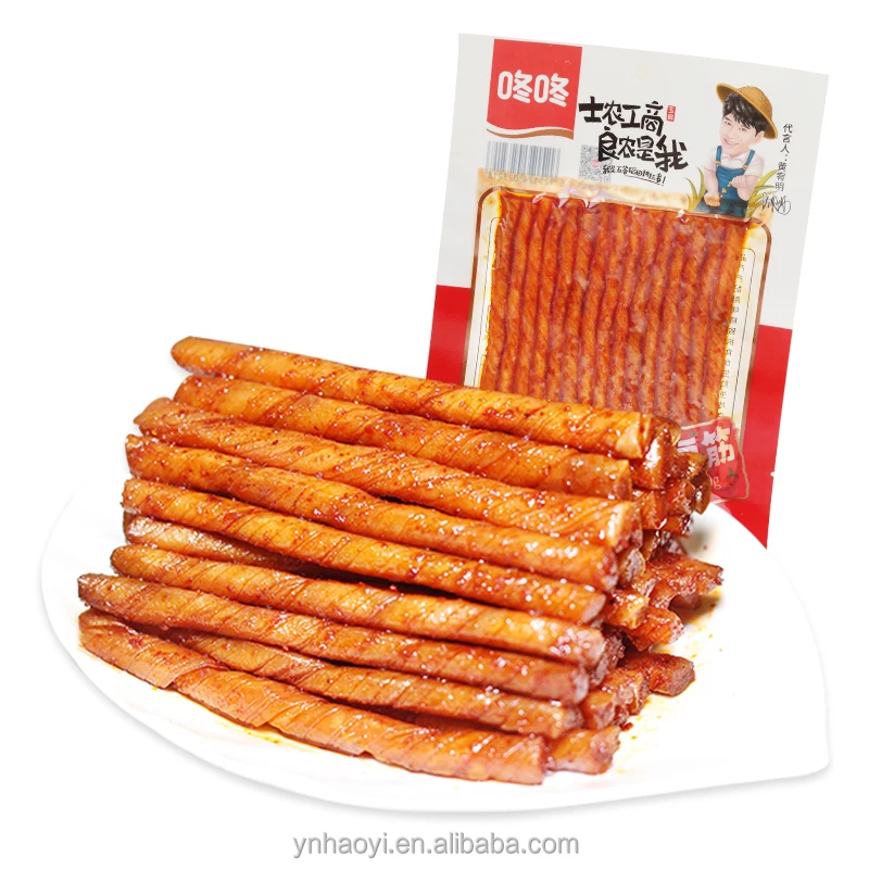 Китайская закуска, оптовая продажа, Высококачественная Здоровая и вкусная острая полосатая еда