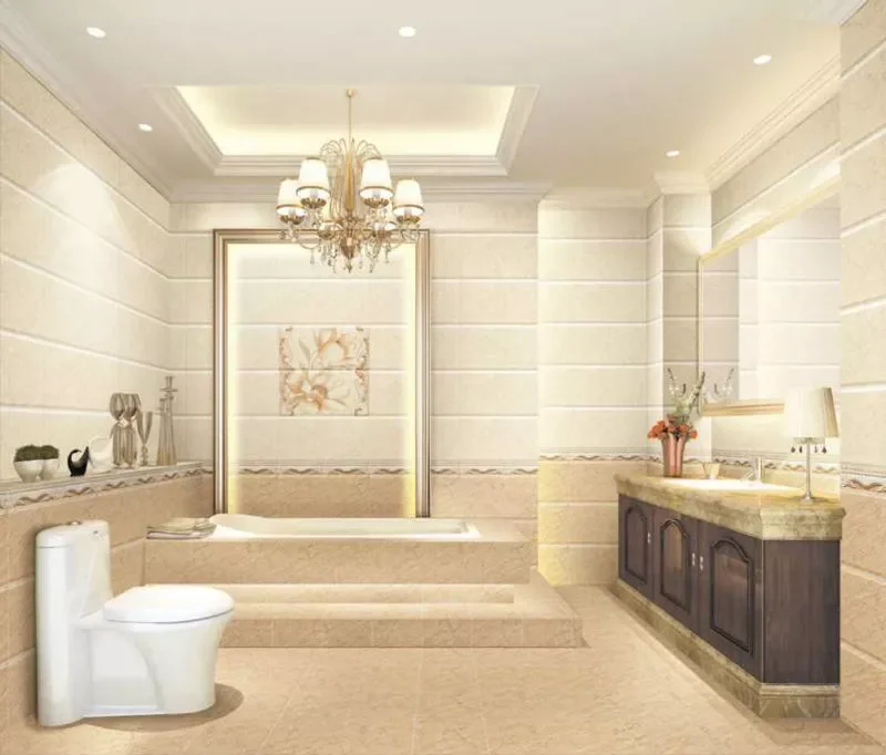 Ceramic decorative and border tiles for kitchen or bathroom