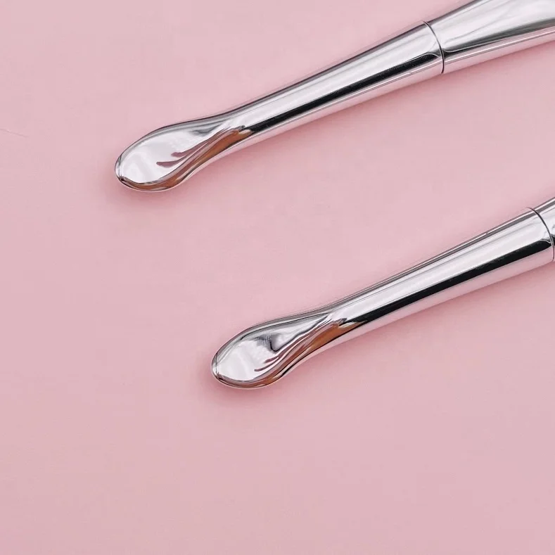 2024 Custom Logo Beauty Makeup Cosmetic Scoop Silicone Mask Face Cream Mixing Spatula Spoon