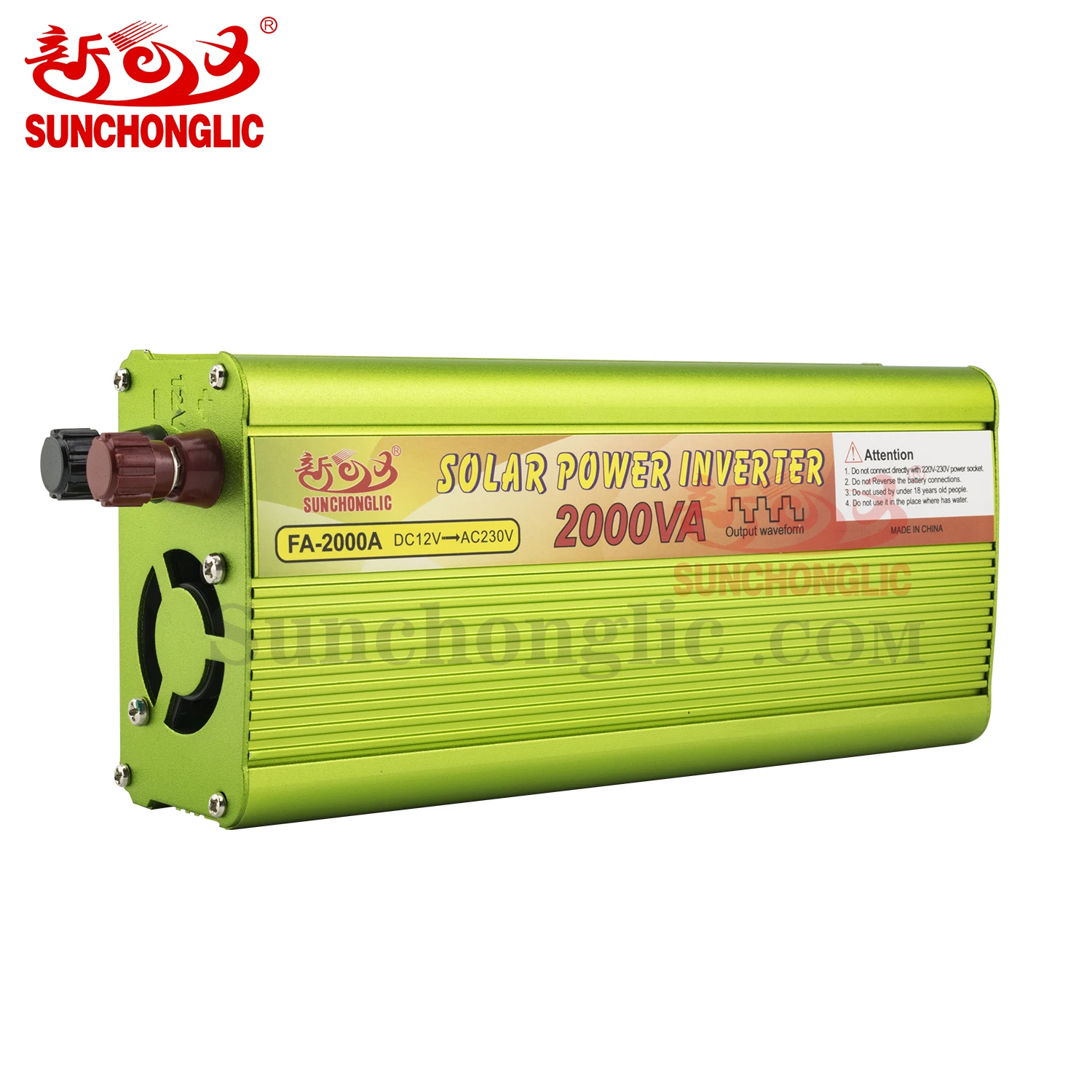 Sunchonglic off grid 12vdc to 220vac 2000w modified sine wave 2kw home power inverter