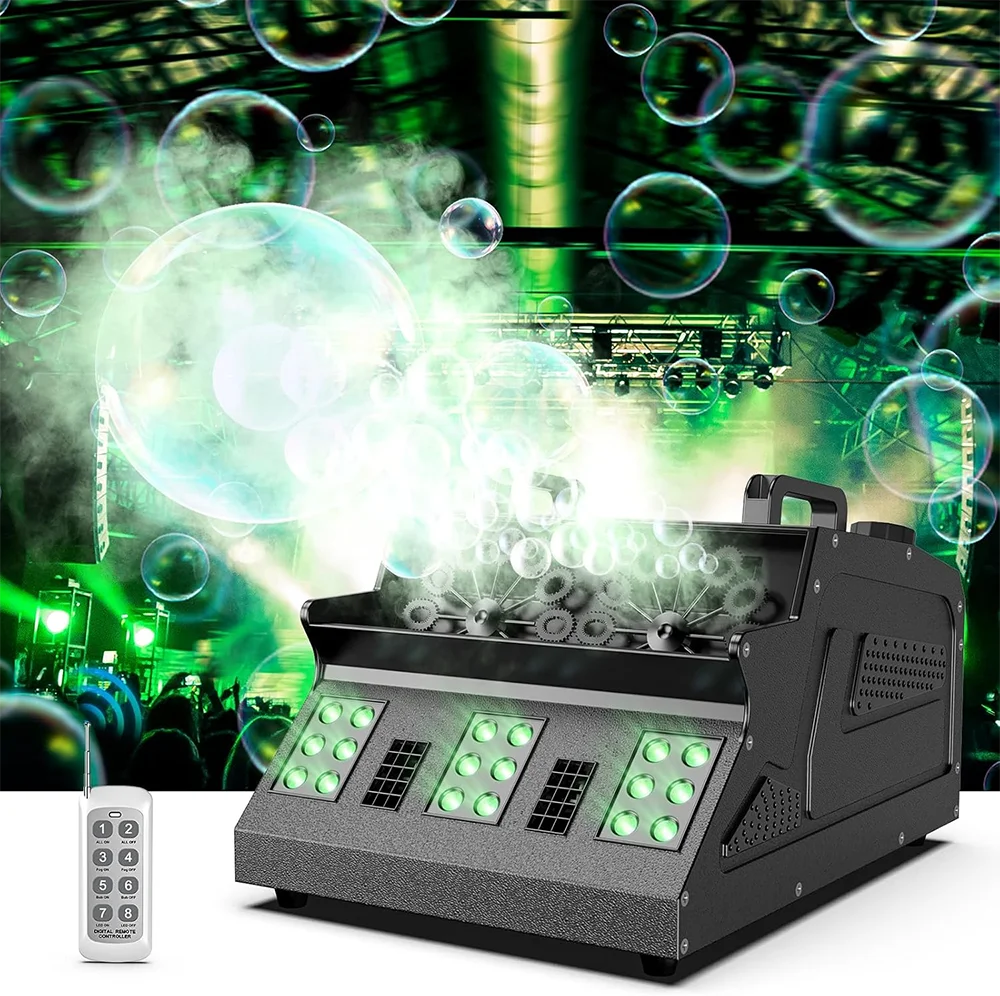 Hot Sale Competitive Price 1200w Fog Bubble Machine Remote Control Dmx Led Somke Machine For Stage Disco Party Show Wedding