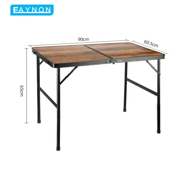 Eaynon Camping Portable Collapsible Portable Metal Folding Table For Outdoor