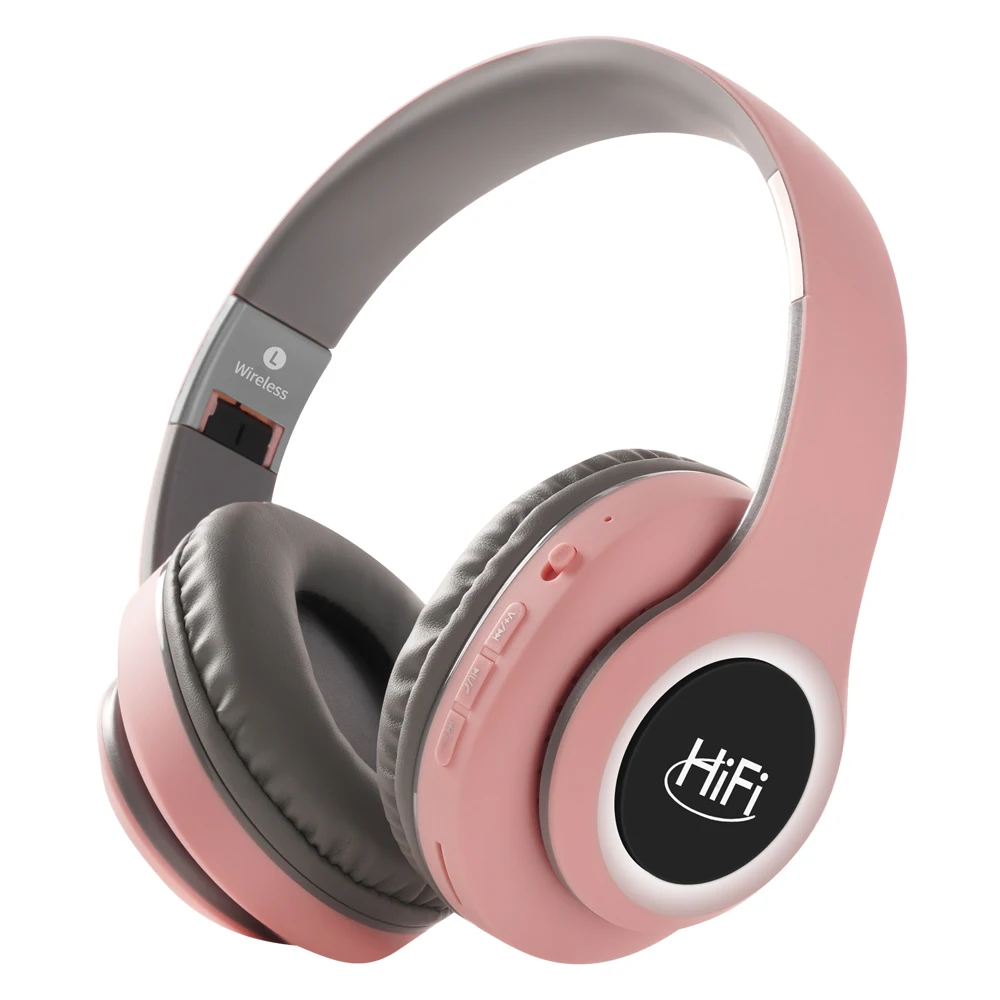 Folding high quality Type C charging port FM radio TF card wireless on ear headphones