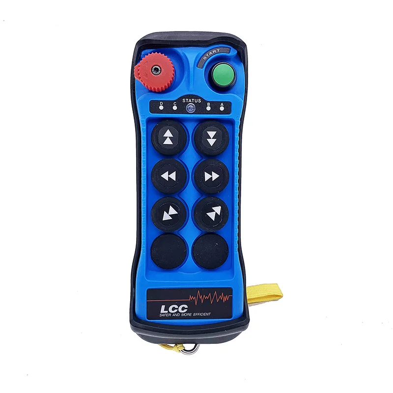 Blue Q600 LCC 6 buttons single speed industrial crane remote control for concrete pump