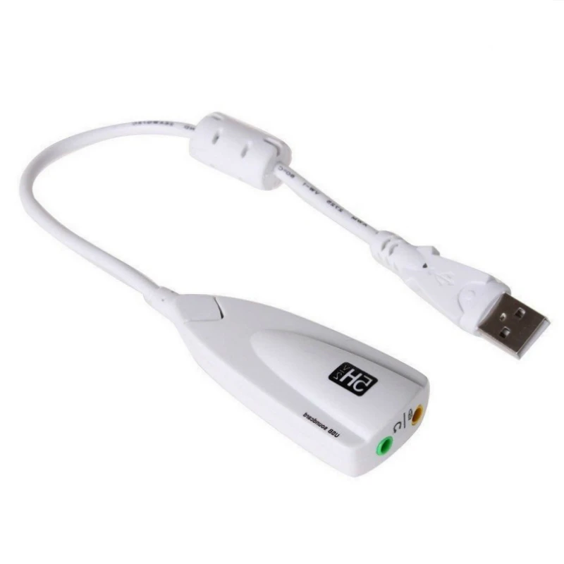 Внешняя звуковая карта USB 7 1 адаптер 5HV2 к 3D CH антимагнитный звук гарнитура микрофон разъем 3 5 мм для ноутбука