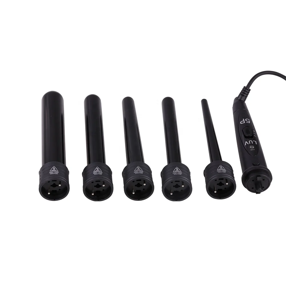 Professional 5 in 1 Interchangeable Electric Hair Curler Curling Iron