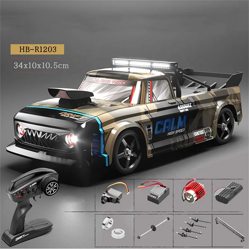 HB Toys R1201 R1202 1/12 Hachiroku AE86 4WD RC Drift Car RTR with Gyro Full Proportional Led Lights High Speed Racing Model Toy