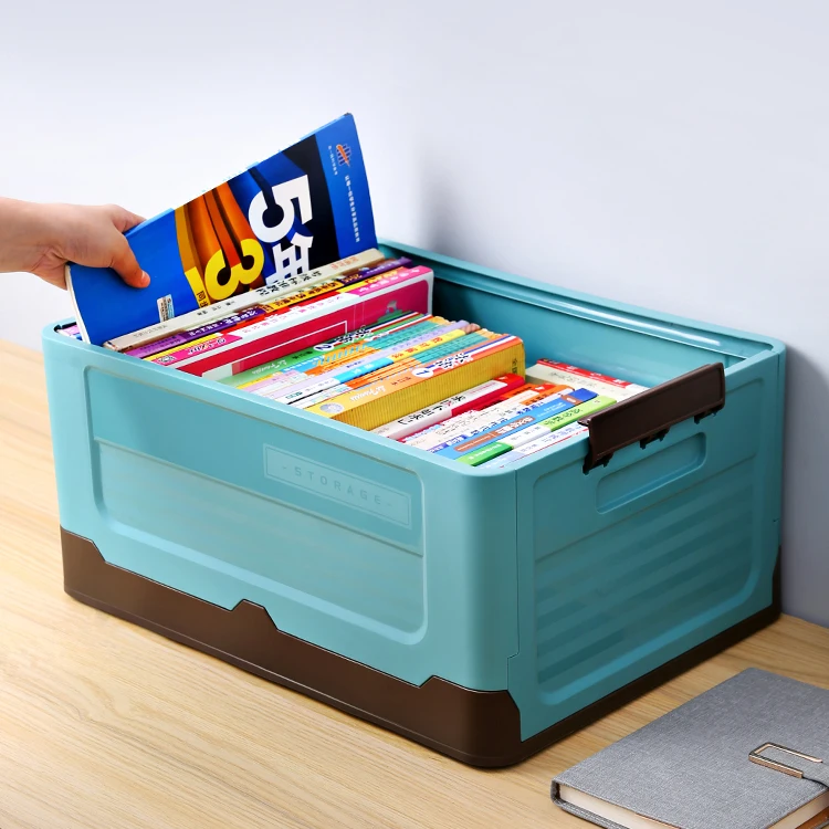 Cheap 3 color plastic toys clothing plastic foldable storage container with lids