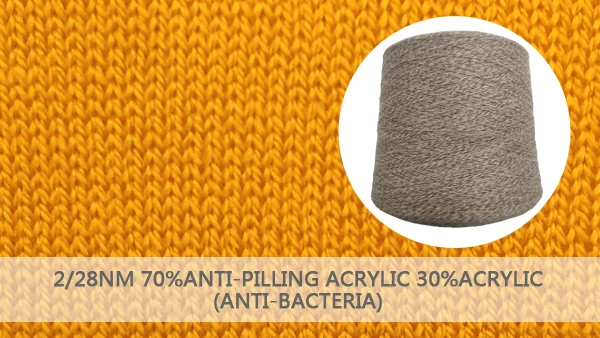 Фабрика прямые поставки 70% нескатывающаяся верхняя одежда акриловое волокно 30% акриловое волокно (анти-бактерии) пушистая на ощупь пряжи 2/28nm