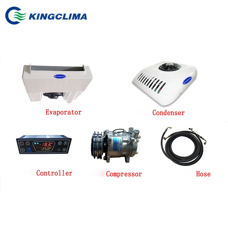 Kingclima 12v/24v roof mount refrigeration equipment refrigerator truck  for 5 -12 cbm truck