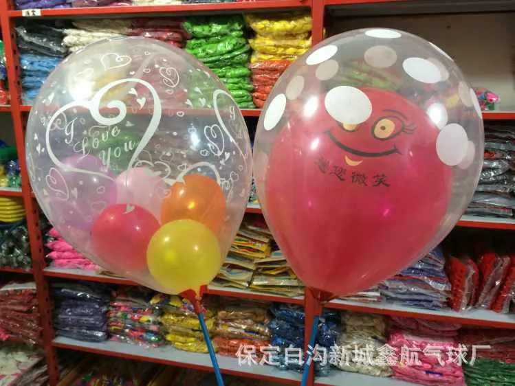 Customized Package/printing Transparent Pvc Bobo Led Balloon Promotional/wedding Party Decoration Balloons