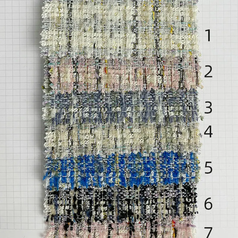 Woven small fragrant bead fabric sequins woven woolen tweed