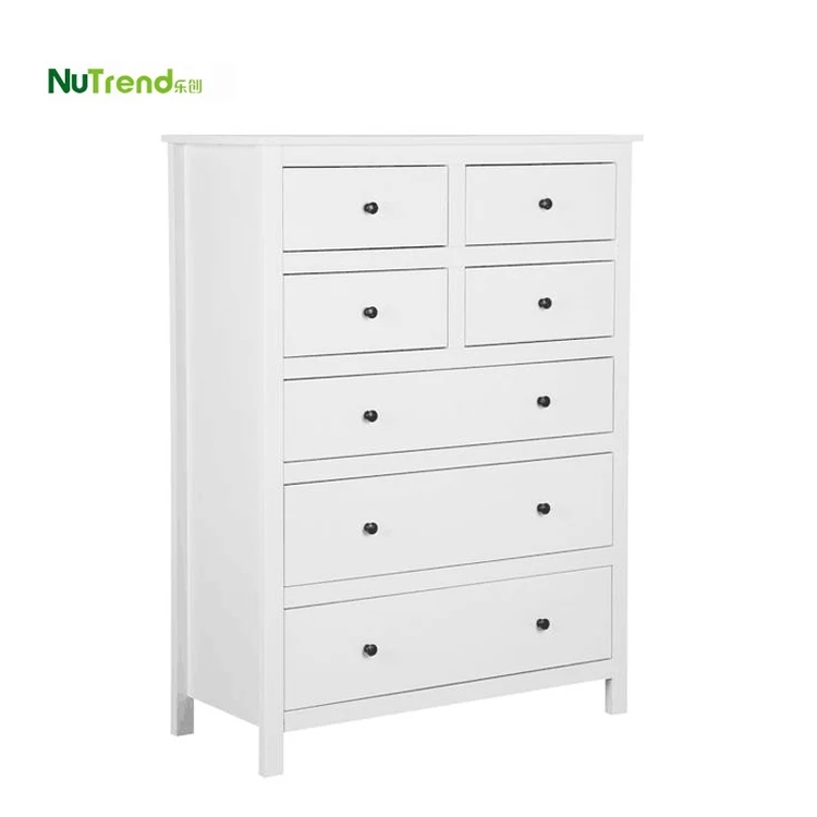 Белый деревянный простой комод 7 комод дизайн
