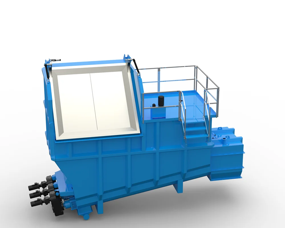 SunRise raw material receve system The bottom is equipped with a conveying system to convey raw materials to the next link.