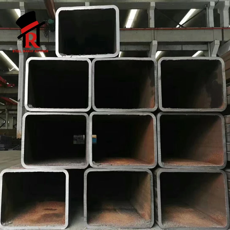 Good quality black annealed steel pipe / hollow section lowest price welded steel tube square