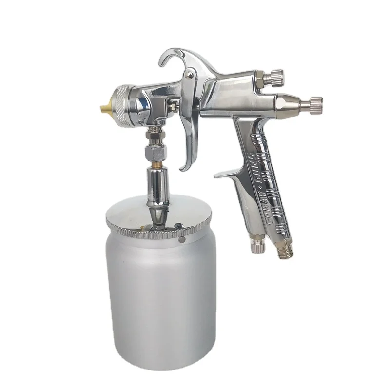 2024 primer varnish clear coat painting suction paint spray gun with 600cc 1000cc paint pot cup