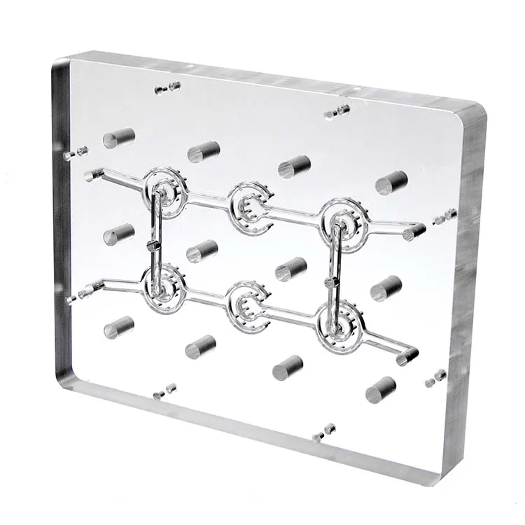 Customize Service Thick CNC Machining Acrylic Solid Block Machined Clear Perspex Glued Manifold Scaled