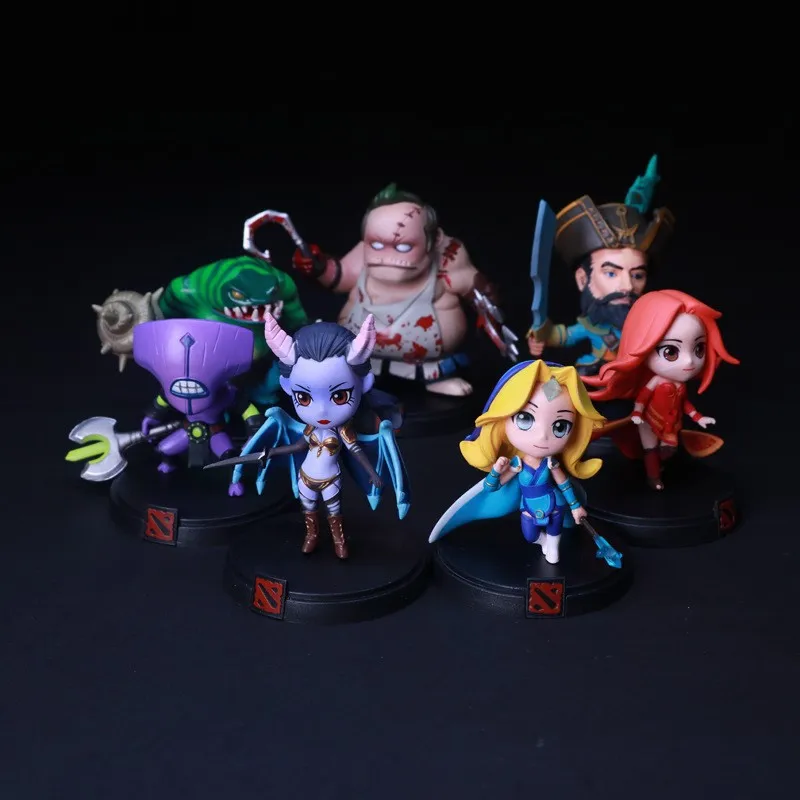 hot 7pcs Dota 2 Game Figure SLARK TINY Doom Boxed PVC Action Figures Collection dota2 Toys Ornaments
