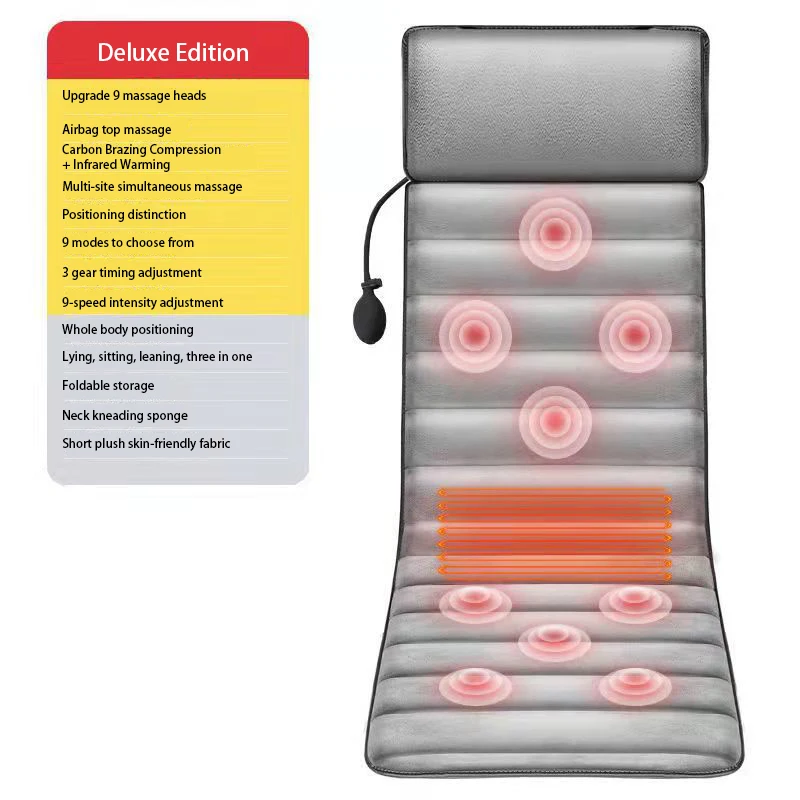 Hot sales Massage Cushion Vibration Back Massager seat kneading with heating Body Massage mat