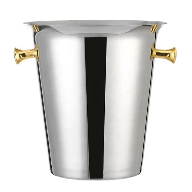 European Style Hotel Ice Bucket Stainless Steel Ice Cream Bucket Nightclub Ice Bucket