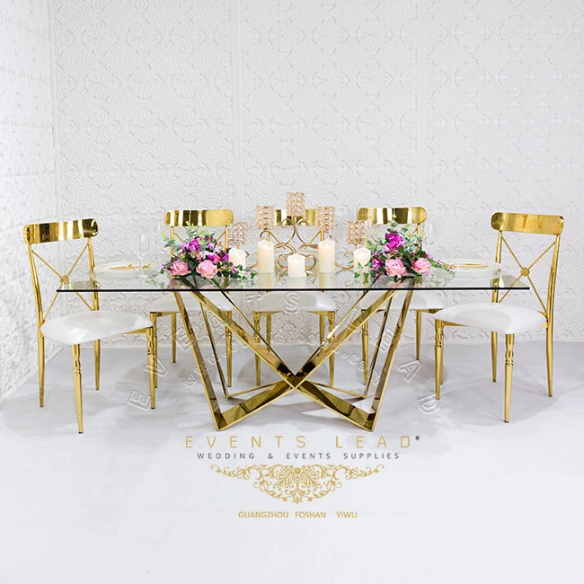 Элегантный прямоугольник из нержавеющей стали, горячая Распродажа SKORPIO-R уникальный ужин Банкетный стол