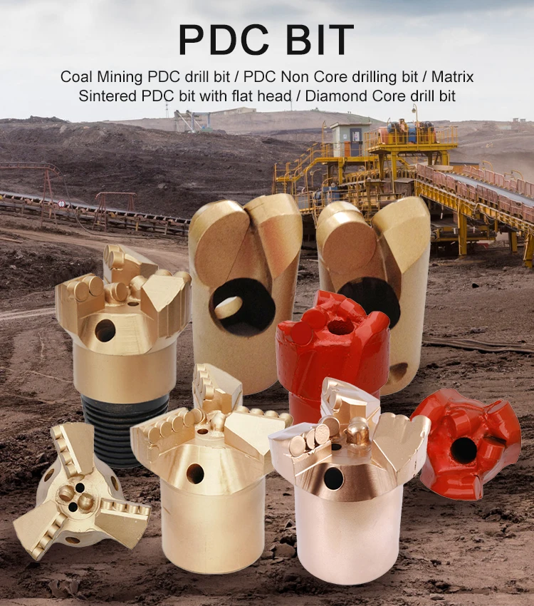 PDC cutter drilling bits matrix body steel body pdc drill bit for Oil and Gas Well Drilling