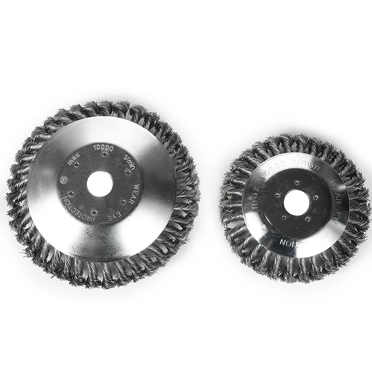 Easy To Operate Trimmer Head Wire Brush 6in Steel Grass Trimmer Head For Brush Cutter