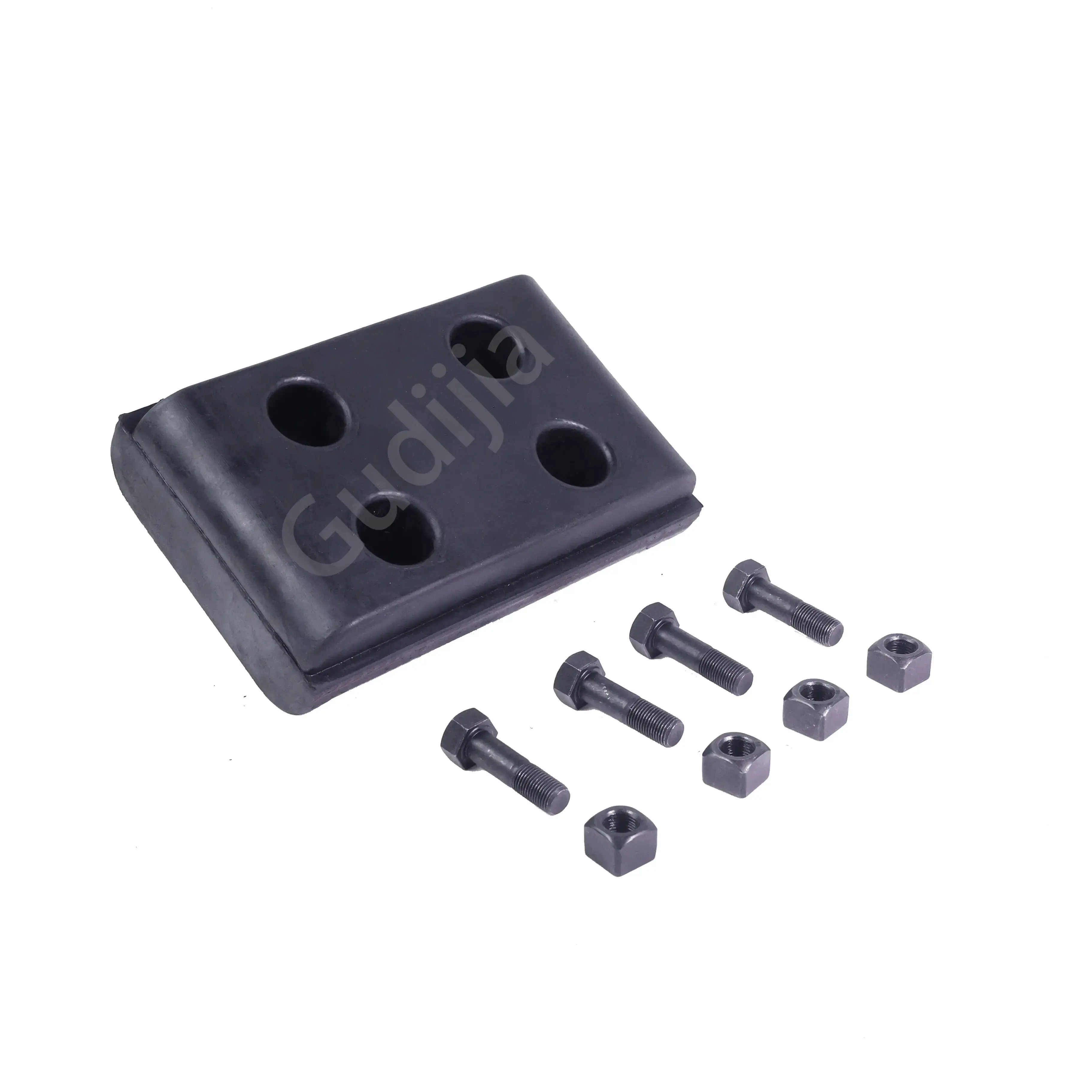 Industrial flexible paver rubber track shoes durable molding black rubber pad
