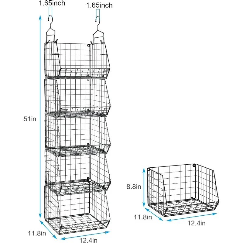 Promotional Spot Supply Great-quality Heavy Duty Clothes Storage Hanging Shelves Closet Organizer