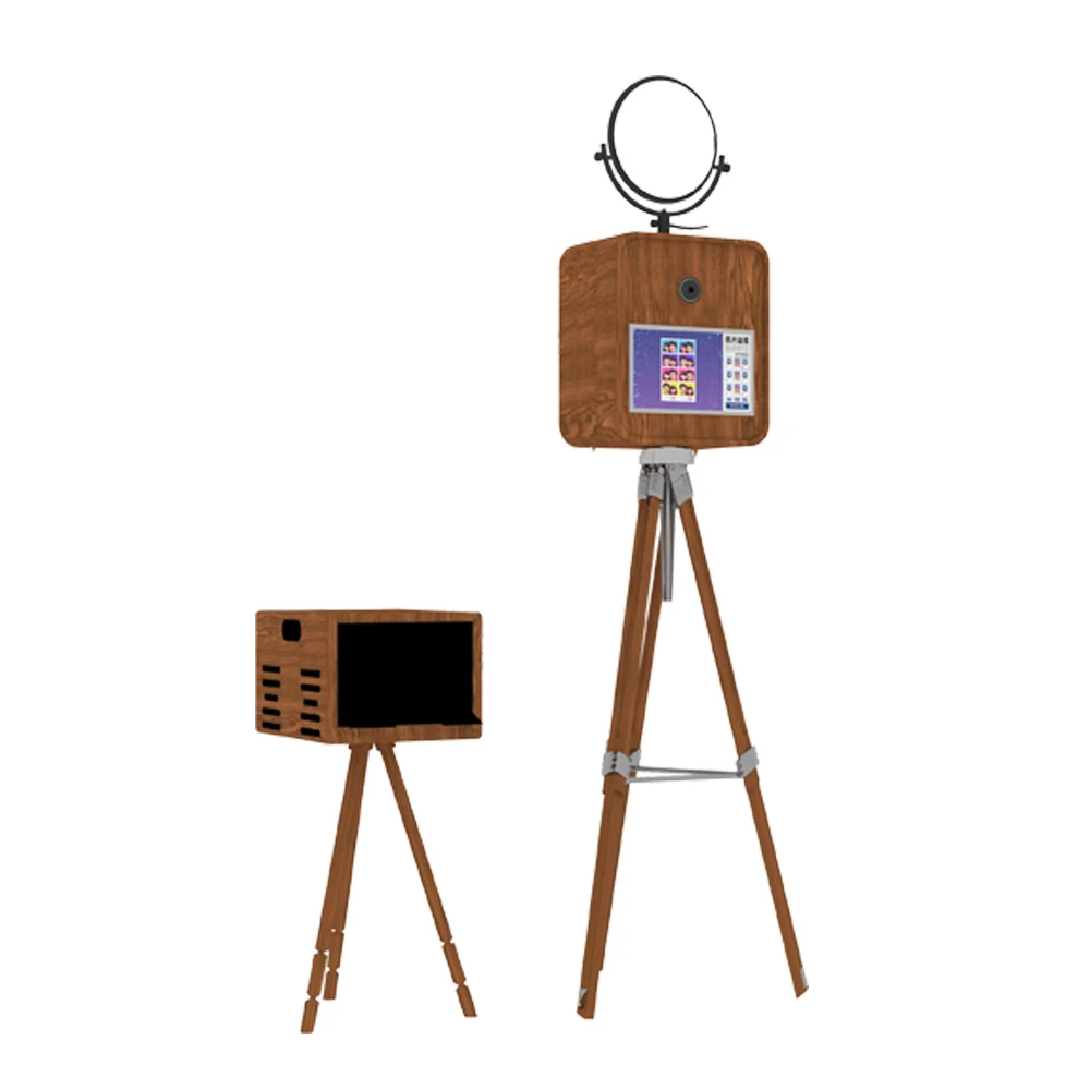 New Design Photo Booth Vending Machine Selfie Portable Tripod Vintage Photo Booth for Business Party Wedding Photo Booth