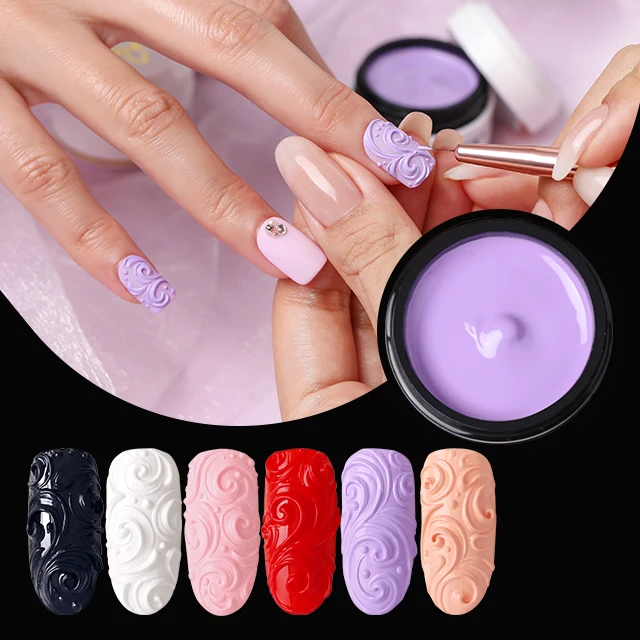 Custom logo colors nail art high quality colorful art nail 3D sculpting gel