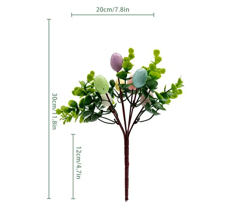 2025 Easter Artificial Bouquet Home Flower Arrangement Vase Decoration With  Foam Easter Eggs