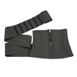 New Design 9 Steel Bone Neoprene Sewed Elastic 3 Meters Tummy Wrap Band Compression Waist Trainer Shaper Belt