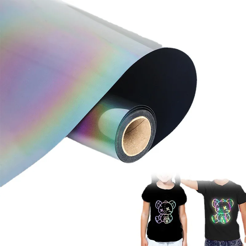 reflective film with glue vinyl rolls htv  textil  color heat transfer for safety sings