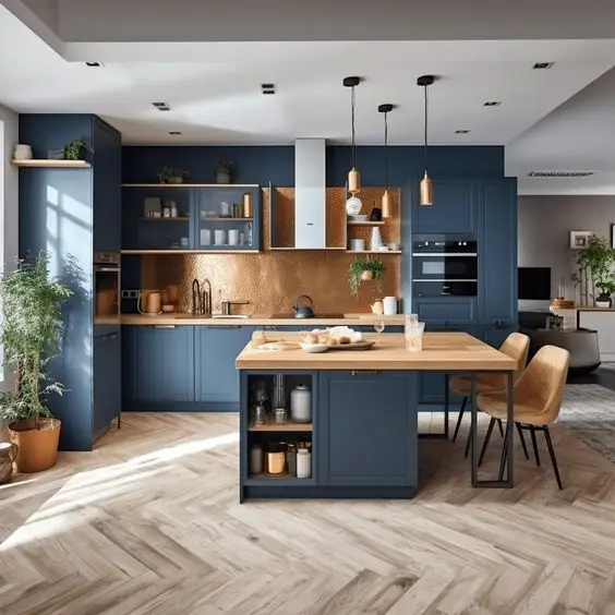 Modern Home Furniture Wooden Modular Modern Kitchen-Furniture Cabinets Small Kitchen-Cabinets Set with Sink and Drawers