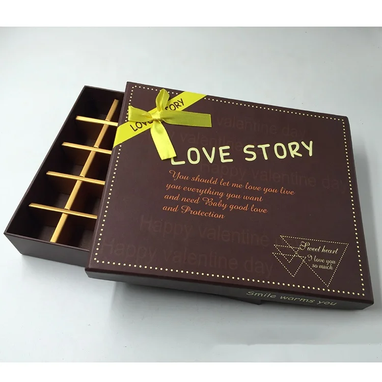 Luxury food packaging empty honey sweet chocolates box