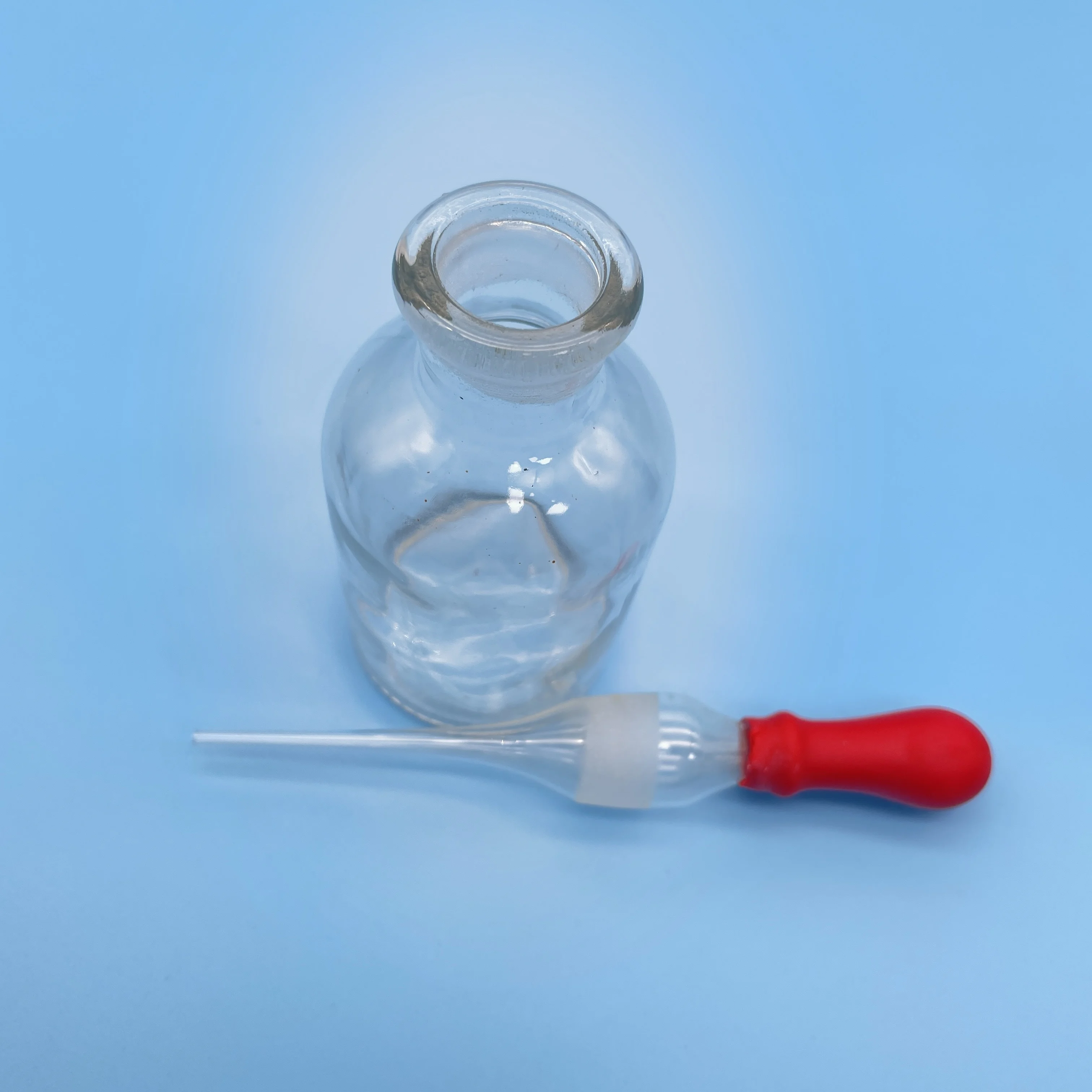 Chemical laboratory glass bottle medicine bottle jar with glass dropper