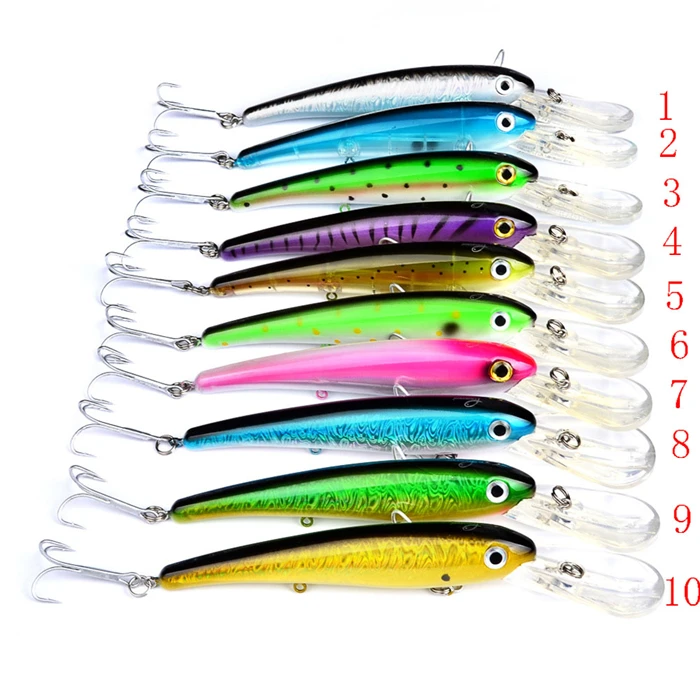 HAWKLURE Artifical Minnow 20cm Plastic Hard Baits Wobblers With 2 Treble Hooks Sea Fishing Crankbait Pesca Jigging