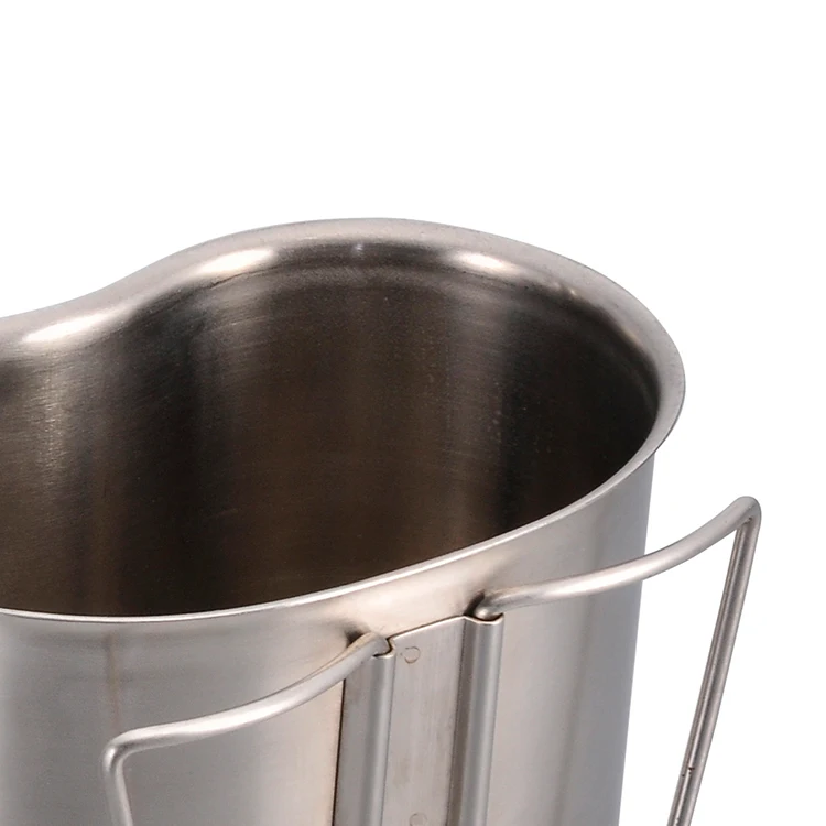 Camping Accessories Stainless Steel Camping Cup Outdoor Hiking Canteen Cup