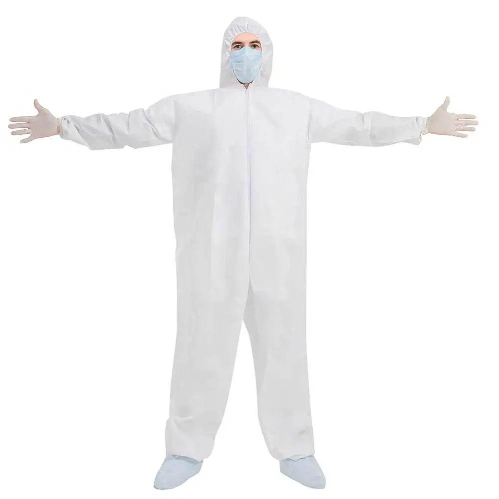 Type 5 6 PPE products protective suit protective coveralls disposable protective coverall with hood