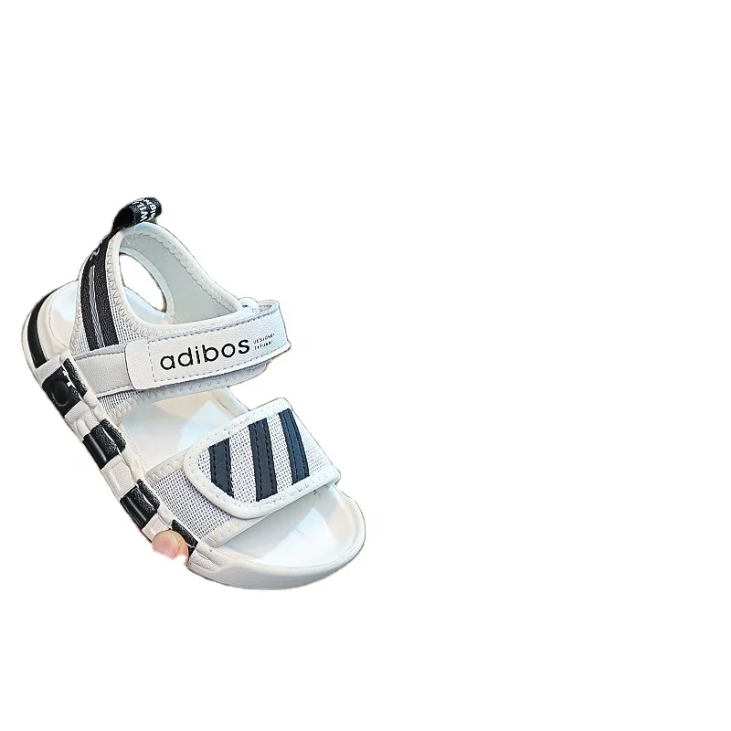 
Boys Sports Sandal 2021 Korean edition new breathable head anti-skid anti-kick beach shoes printed letters children shoes 