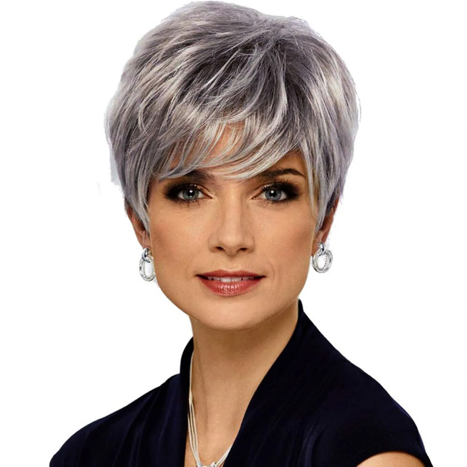 2024 Cheapest pixie cut synthetic wig heat resistant fiber synthetic wigs machine made wigs for women