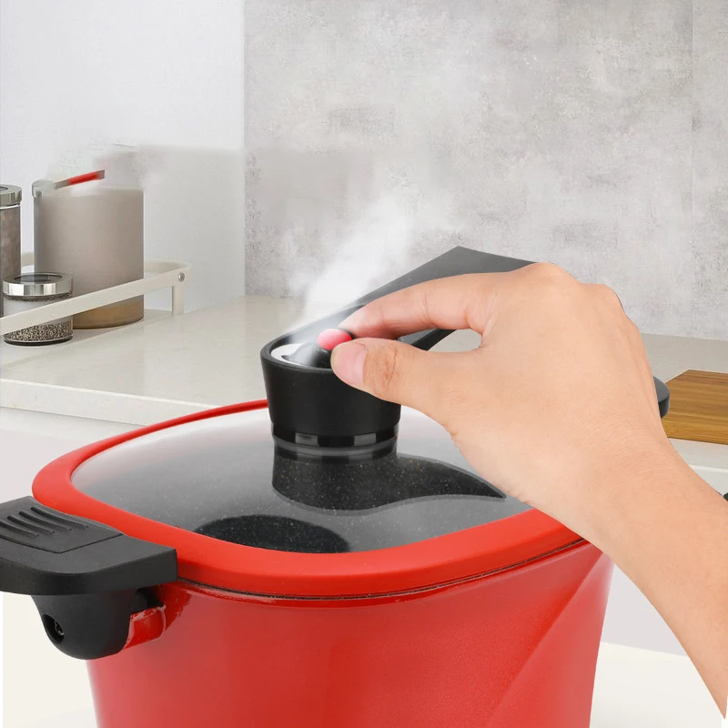 Wholesale Household Micro Pressure Cookers Soup Pot Temperature Regulating Pressure Cooker Square Non Stick Pot with Two Handles