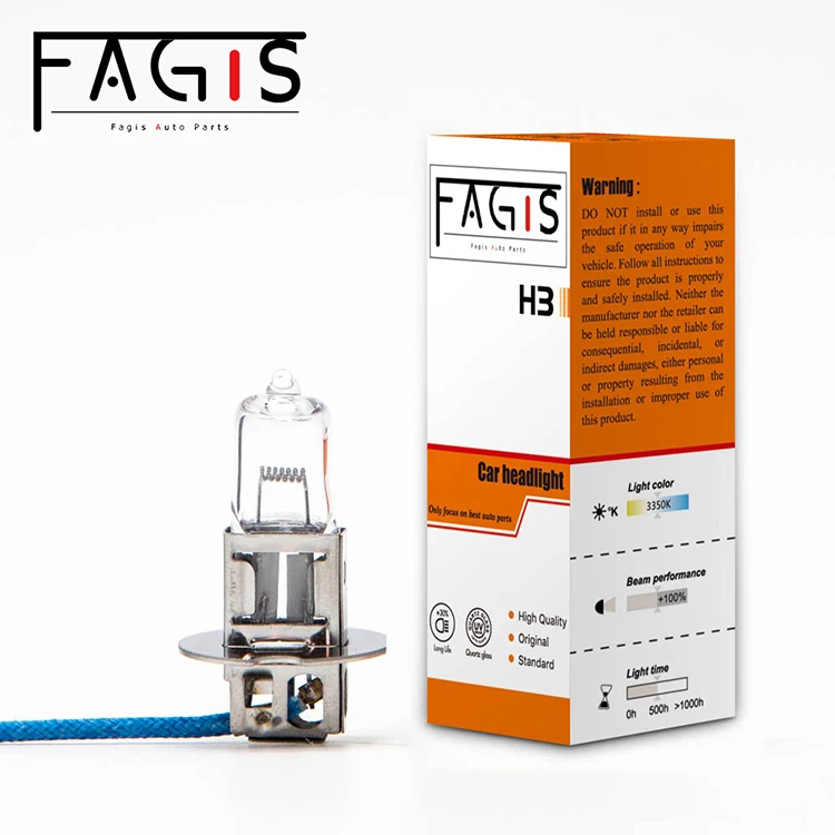 High Quality H3 24v 100w Clear Bulbs Auto Headlight Lamp Pk22s Base